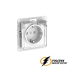 Розетка с прозрачной крышкой ip44 16а 250в AtlasDesign белая