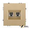 Розетка компьютерная rj45 двойная cat 6 Brionilux Z золото матовое