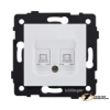 Розетка компьютерная rj45 двойная cat 6 Kollinger Aspekt белая матовый