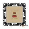 Зарядка USB 2 порта А+C 6000mA 65Вт Kollinger Asthetik золото