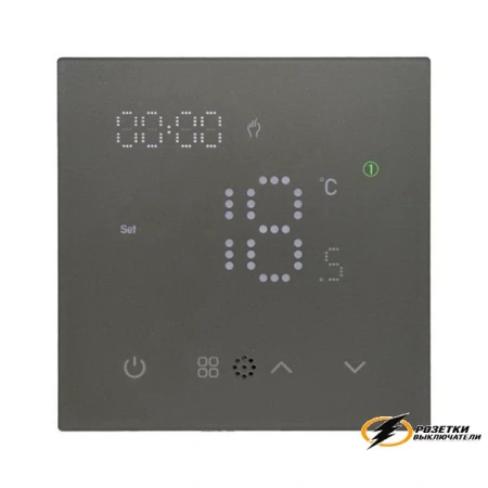 Терморегулятор теплого пола Wi-Fi цифровой Kollinger Eclipse серый