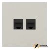 Розетка компьютерная rj45 двойная cat 5e Rikett лен