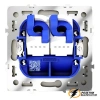 Розетка компьютерная rj45 двойная cat 6 Voltum S70 шелк VLS060203