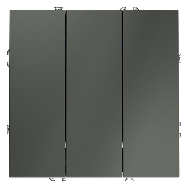 Выключатель трехклавишный Voltum S70 титан VLS030105