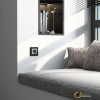 Рамка стеклянная 1 местная Werkel Senso черный soft-touch