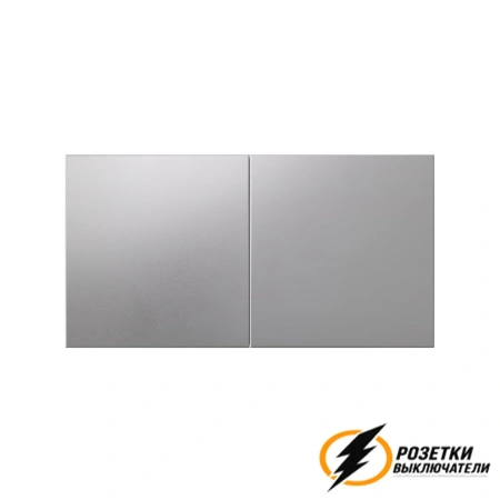 Розетка двойная с крышкой 10а 250в AtlasDesign алюминий