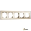 Рамка стеклянная 5 местная Werkel Senso шампань soft-touch