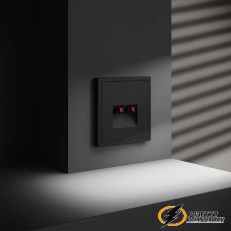 Аудио розетка Voltum S70 черный VLS060307