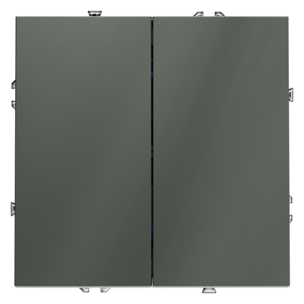 Выключатель двухклавишный Voltum S70 титан VLS020105