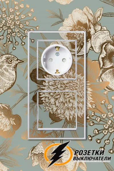 Розетка с заземлением со шторками 16а 250в Atlas Art прозрачная