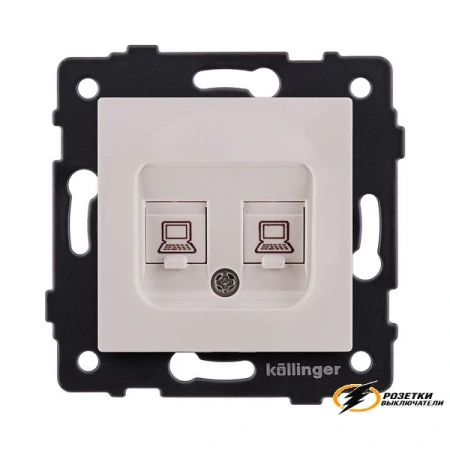 Розетка компьютерная rj45 двойная cat 6 Kollinger Aspekt кашемир