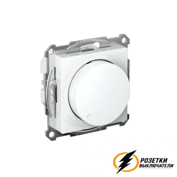 Диммер поворотно-нажимной 10-400Вт, LED 3-150Вт AtlasDesign белый
