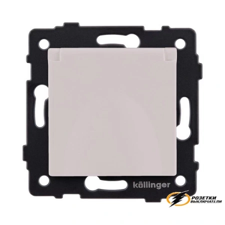 Розетка с крышкой ip41 16а 250в Kollinger Aspekt кашемир