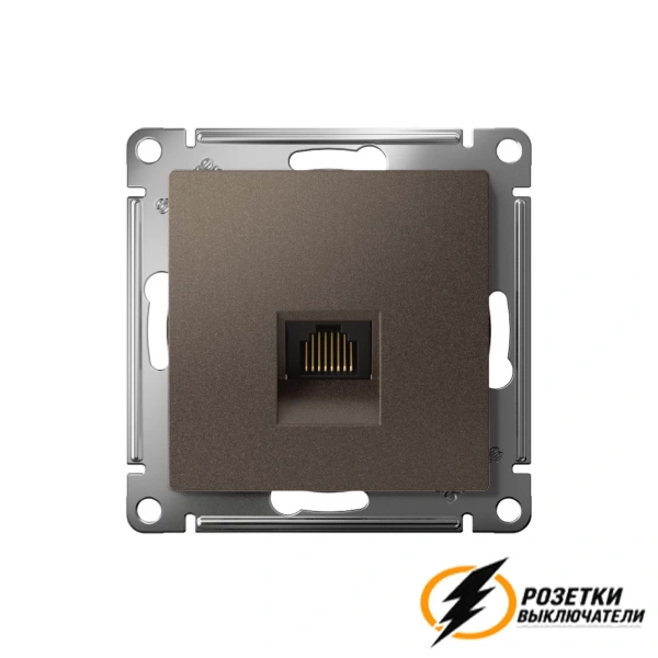 Компьютерная розетка rj45 UTP/FTP cat 5e AtlasDesign мокко