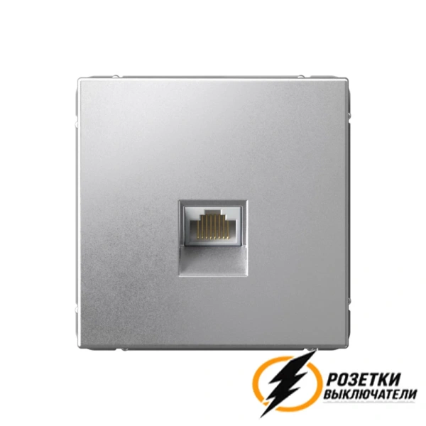 Компьютерная розетка rj45 UTP cat 6 ArtGallery алюминий