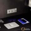 Выключатель двухклавишный с подсветкой Voltum S70 шелк VLS020203