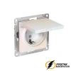 Розетка с белой крышкой ip20 16а 250в AtlasDesign жемчуг