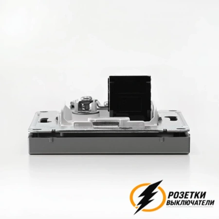 Розетка тв и интернет rj45 cat 5 ArtGallery сталь