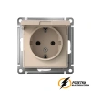Розетка с белой крышкой ip20 16а 250в AtlasDesign песочная