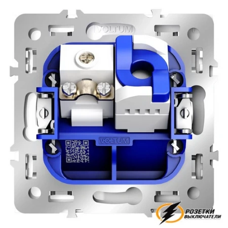 Розетка тв и интернет Voltum S70 белая глянцевая VLS060700