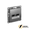 Компьютерная розетка rj45 UTP/FTP двойная cat 6 AtlasDesign сталь