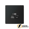 Зарядка USB 2 порта тип А-С 3000 mA ArtGallery карбон