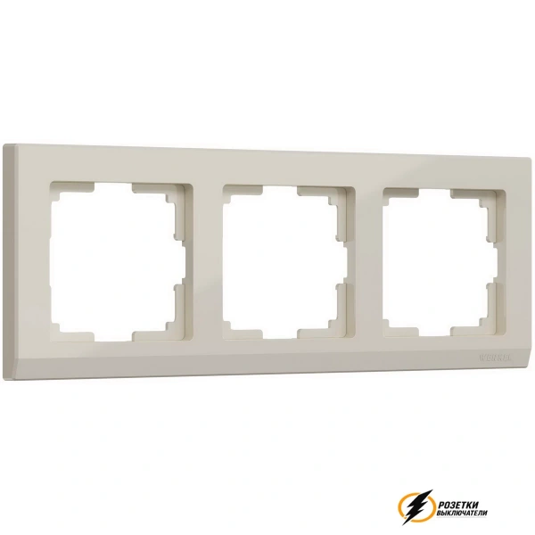 Рамка пластиковая 3 местная Werkel Stark слоновая кость
