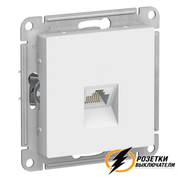 Компьютерная розетка rj45 UTP/FTP cat 6 AtlasDesign белая